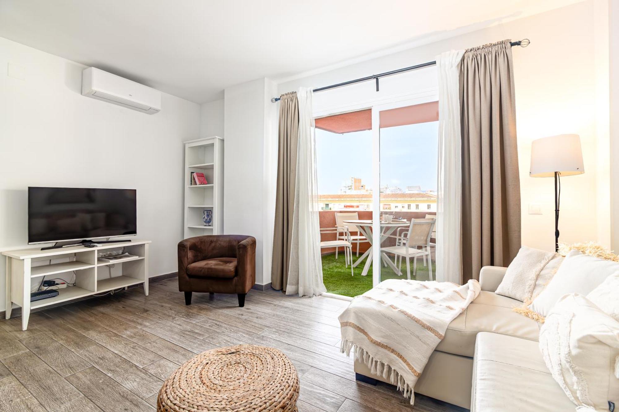Malaga Center Flat Beach & Terrace Esterno foto